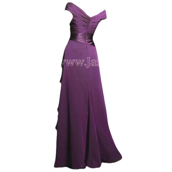 Jade By Jasmine Women's Plum / Purple Chiffon MOB Formal Gown - Size 8 - NWT 🌟 - Picture 2 of 16